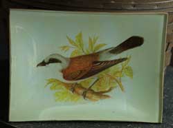 Vintage Bird Glass Tray