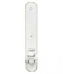 White Wooden Taper Candle Wall Sconce - 12 inch