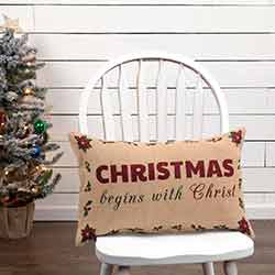 Begins with Christ Pillow (14x22)