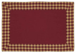 Burgundy Check Placemat