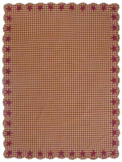 Burgundy Star Tablecloth - 60 x 80 inch