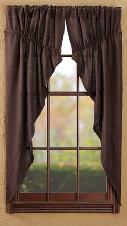 VHC Brands Burlap Brown Prairie Curtain (63 inch)