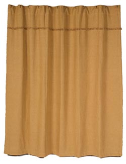 VHC Brands Burlap Natural Shower Curtain