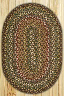 Fir / Ivory Oval Jute Rug (Special Order Sizes)