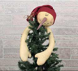 Hugging Snowman Tree Topper with Stocking Hat