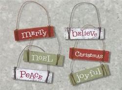 Mini Christmas Word Ornament