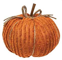 Orange Chenille Pumpkin - 8 inch