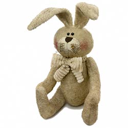 Stuffed Sitting Bunny With Scarf