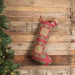 Dolly Star Green Patch 20 inch Stocking
