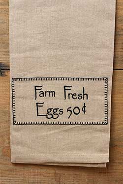 Farm Fresh Eggs 50 cents Dishtowel