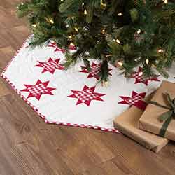 Emmie Red Patchwork 55 inch Tree Skirt
