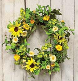 Sunflower and Daisy Wreath