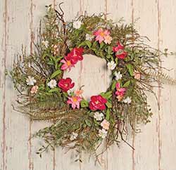 Pink Gardenia & Twig Wreath
