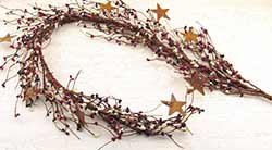 Patriotic Star Pip Berry Garland (40 inch)