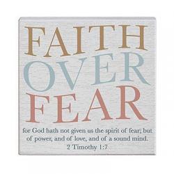 Faith Over Fear Shelf Sign