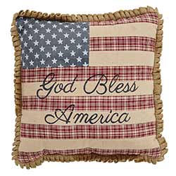 Flag Pillow - God Bless America