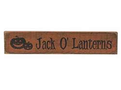Jack o'Lanterns Wood Sign