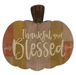 Thankful & Blessed Pumpkin Wall Decor
