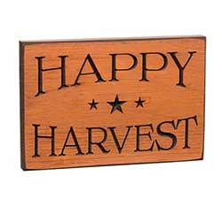 Happy Harvest Engraved Sign