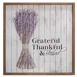 Thankful Shiplap Sign with Lavender