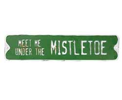 Mistletoe Metal Sign
