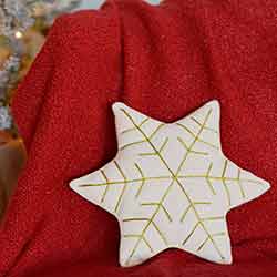 HO HO Holiday Snowflake Pillow (14x12)