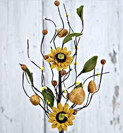 Sunflower & Beehive Floral Spray