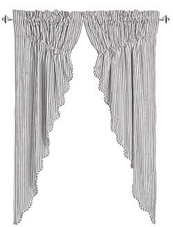 Josephine Black Prairie Curtain (63 inch)
