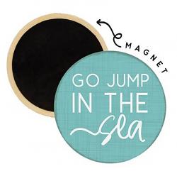 Jump in the Sea Round Magnet