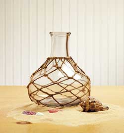 Jute Wrapped Glass Vase
