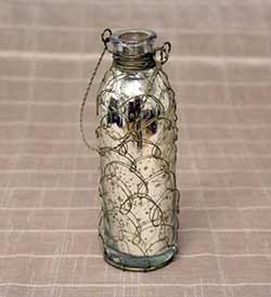 Mercury Glass Vase With Chicken Wire