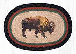 Buffalo Printed Braided Oval Tablemat