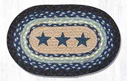 Blue Star Braided Jute Tablemat - Oval (10 x 15 inch)