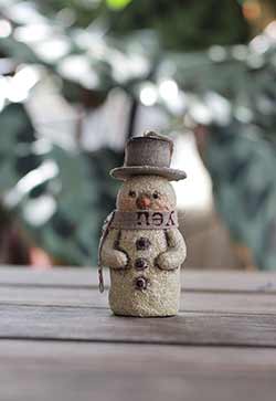 Natural Snowman Ornament