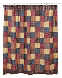 Old Glory Patchwork Shower Curtain