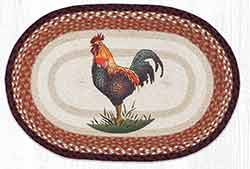 Rustic Rooster 20 x 30 inch Braided Rug