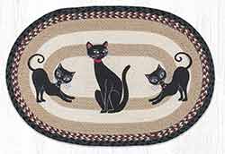 OP-9-238 Crazy Cats 20 x 30 inch Braided Rug