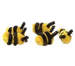Fuzzy Bee Accents (Set of 5)