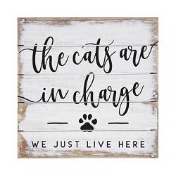 Cats in Charge 6 inch Pallet Sign