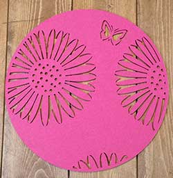 Round Butterfly Placemat - Magenta
