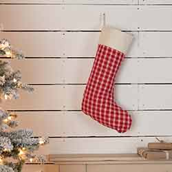 Red Plaid 20 inch Stocking