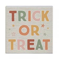 Colorful Trick or Treat Shelf Sign