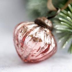Rose Quartz Glass 1 inch Lantern Ornament