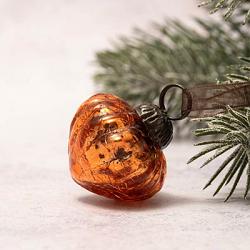 Tangerine Glass 1 inch Lantern Ornament