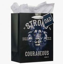 Strong and Courageous Dad Medium Gift Bag