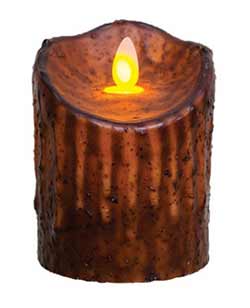 Mustard Flicker Flame Battery Candle - 4 inch