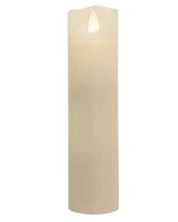 Slender Ivory Flicker Flame Battery Candle - 8 inch