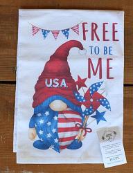 4th of July Gnome Flour Sack Towel
