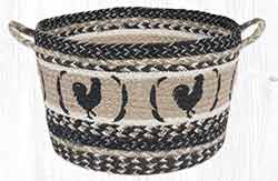 UBP 9-93 Rooster Feathers Large Utility Basket