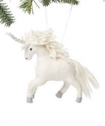 White Unicorn Ornament